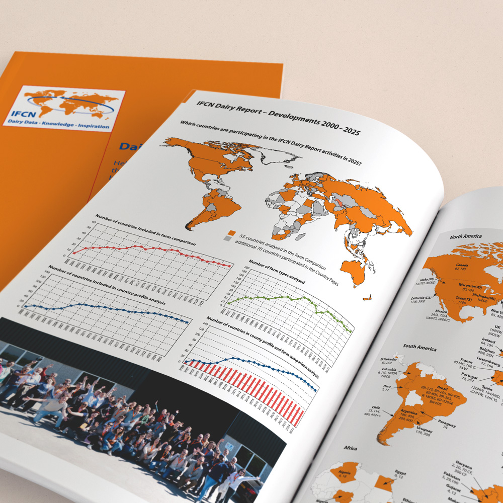 Eine aufgeschlagene Doppelseite mit vielen Grafiken und Karten.