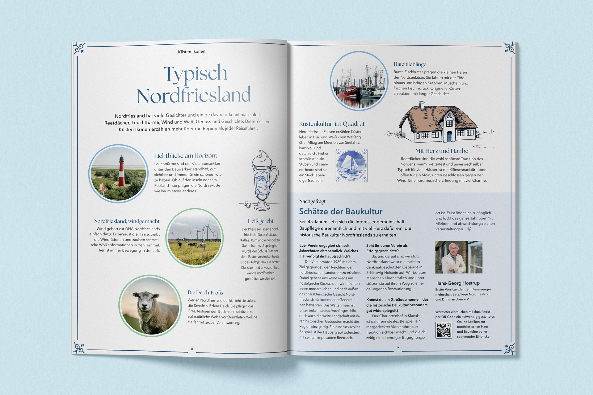 Auf dieser Doppelseite werden nordfriesische Traditionen erklärt.