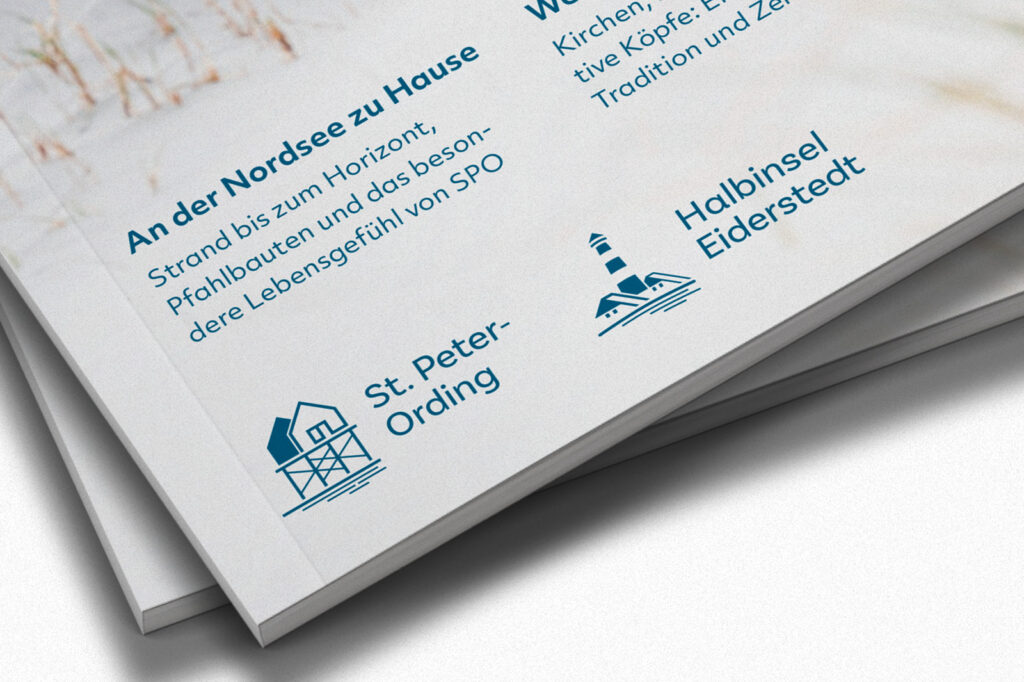 Abbildung des Urlaubsmagazins mit der Logo Kombination der Halbinsel Eiderstedt und St. Peter-Ording