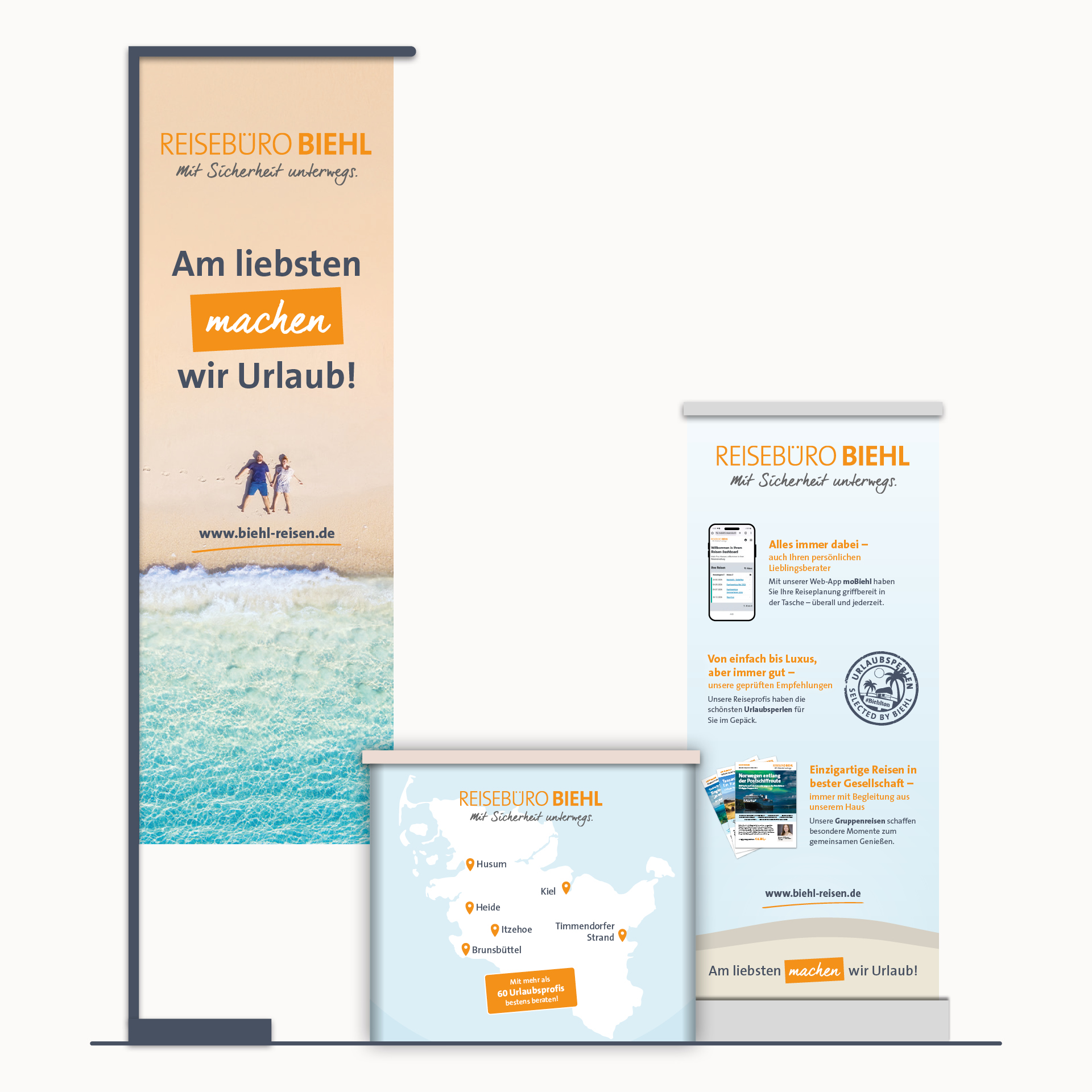 Messe-Infostand für das Reisebüro Biehl.
