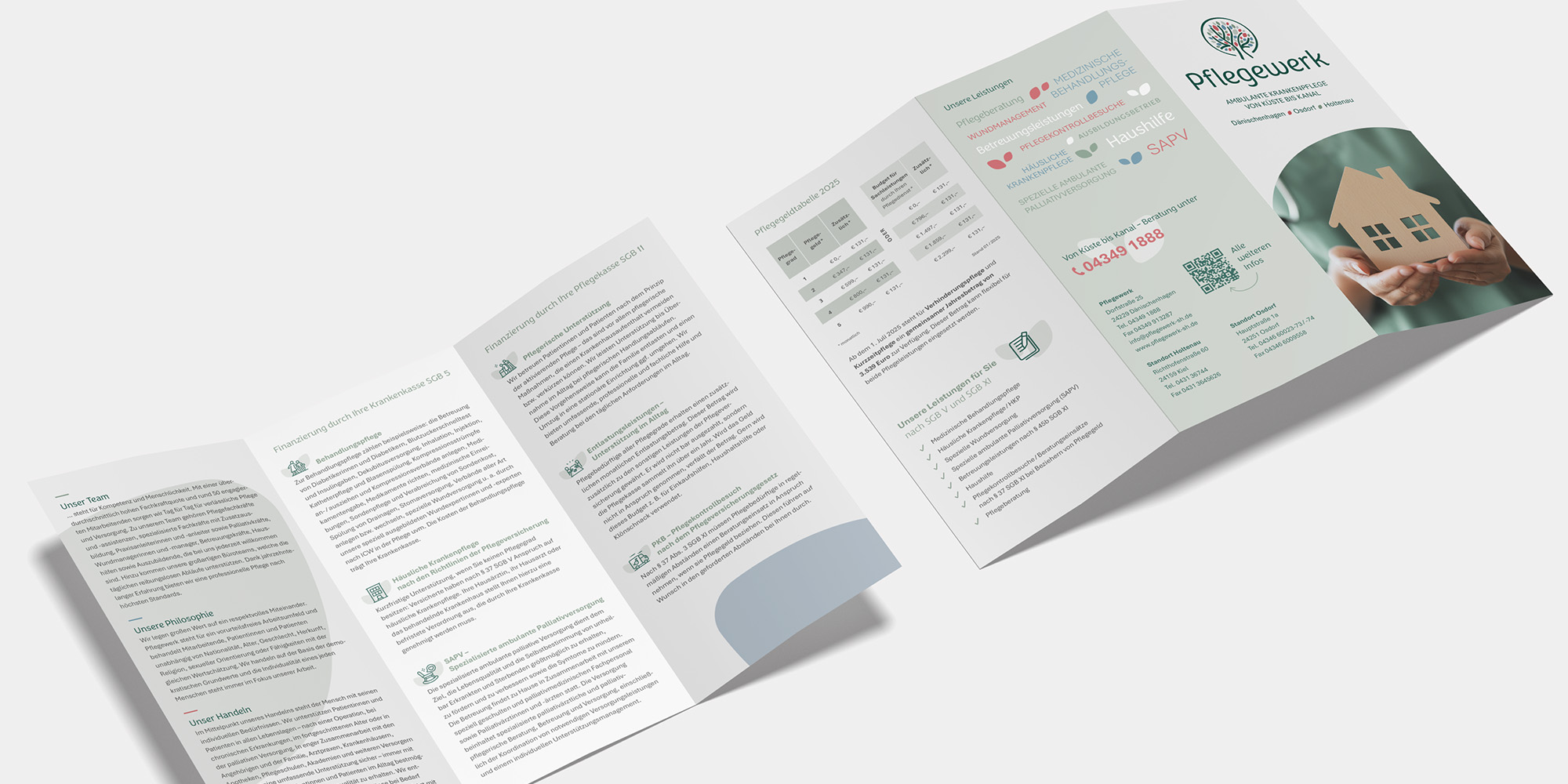 Imagefolder des Pflegewerks im neuen Corporate Design.