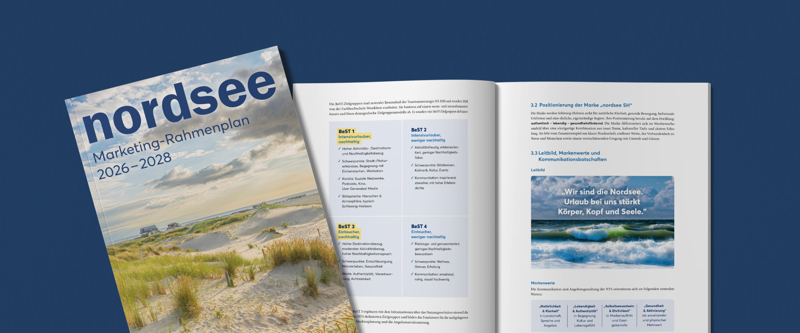 Abbildung des nordsee Marketing-Rahmenplans 2026-2028