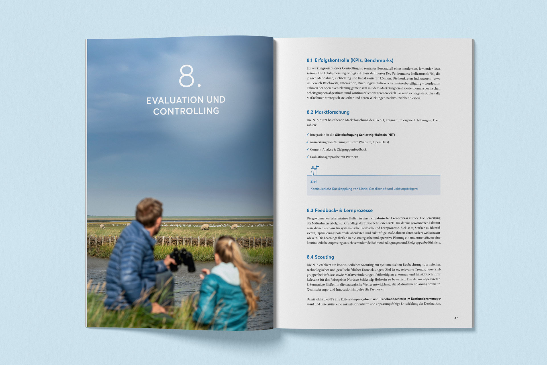 Abbildung einer Doppelseite des nordsee Marketing-Rahmenplans